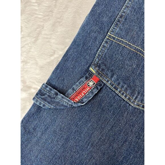Vintage Tommy Hilfiger Jeans Mens Carpenter Red Label Hip Hop Baggie - Sz 32x27 - Picture 11 of 11